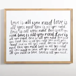Kirkland's Home Love Is All You Need Framed Wall Plaque- Wall Quotes & Signs