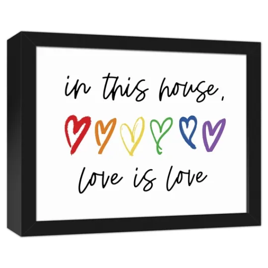 Kirkland's Home Love Is Love Framed Canvas Art Print- Wall Quotes & Signs