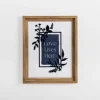 Kirkland's Home Love Lives Here Blue Greenery Wall Plaque- Wall Quotes & Signs