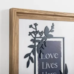 Kirkland's Home Love Lives Here Blue Greenery Wall Plaque- Wall Quotes & Signs