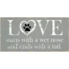 Kirkland's Home Love Starts With A Wet Nose Canvas Art Print- Wall Quotes & Signs