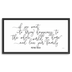 Kirkland's Home Love Your Family Framed Giclee Canvas Art Print- Wall Quotes & Signs