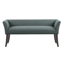 Kirkland's Home Low Back Flared Nailhead Trim Bench- Benches & Ottomans