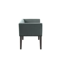 Kirkland's Home Low Back Flared Nailhead Trim Bench- Benches & Ottomans