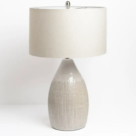Kirkland's Home Luca Cream Ceramic Table Lamp- Table Lamps