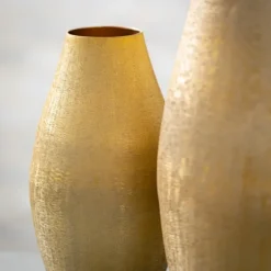 Kirkland's Home Lustrous Brushed Metal Vases, Set Of 2- Vases