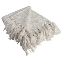 Kirkland's Home Luxe Knit Fringed Throw- Blankets & Throws