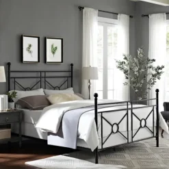 Kirkland's Home Macgregor Metal X-Panel King Bed- Beds & Headboards