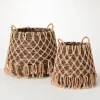 Kirkland's Home Macrame Overlay Baskets, Set Of 2- Baskets & Boxes