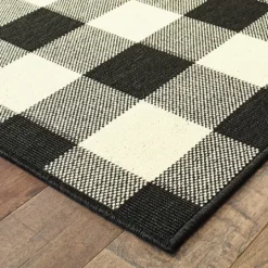 Kirkland's Home Madura Buffalo Check Outdoor Area Rug, 3X5- Outdoor Rugs