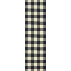 Kirkland's Home Madura Buffalo Check Outdoor Runner- Outdoor Rugs