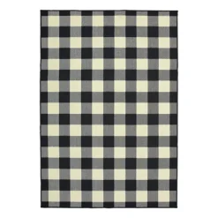 Kirkland's Home Madura Buffalo Check Outdoor Area Rug, 5X7- Outdoor Rugs