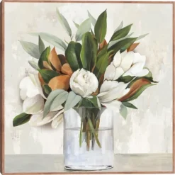 Kirkland's Home Magnolia Bouquet Framed Canvas Art Print- Canvas Art
