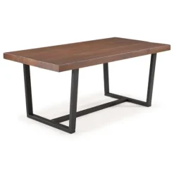 Kirkland's Home Mahogany Distressed Solid Wood Dining Table- Dining Tables