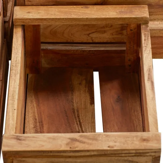 Kirkland's Home Mahogany Finish 4-Pc. Wooden Crates- Baskets & Boxes