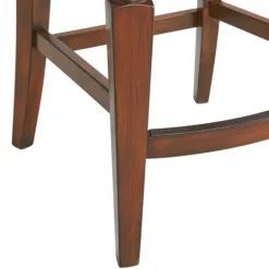 Kirkland's Home Mahogany Trellis Swivel Counter Stool- Bar Stools & Counter Height Stools