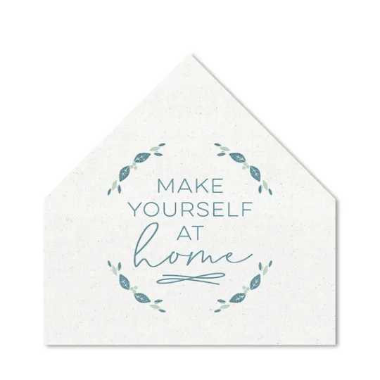 Kirkland's Home Make Yourself At Home House Shaped Canvas Print- Wall Quotes & Signs