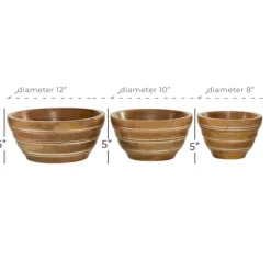 Kirkland's Home Mango Wood Bowls, Set Of 3- Decorative Bowls & Jars