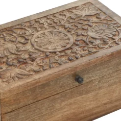 Kirkland's Home Mango Wood Carved Boxes, Set Of 3- Baskets & Boxes