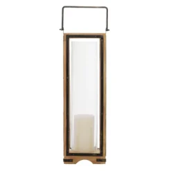 Kirkland's Home Mango Wood Frame Lantern, 31 In.- Lanterns