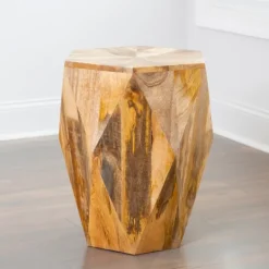 Kirkland's Home Mango Wood Hexagon Side Table- Accent & End Tables