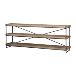 Kirkland's Home Mango Wood Metal Frame Console Table- Console Tables