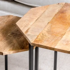 Kirkland's Home Mango Wood Nesting Accent Tables, Set Of 2- Accent & End Tables