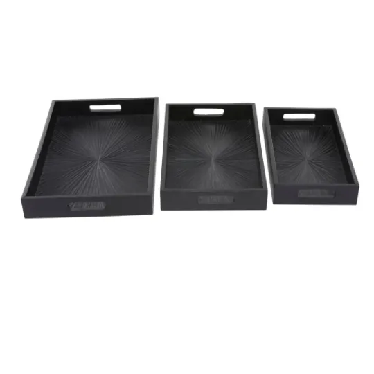 Kirkland's Home Mango Wood Trays, Set Of 3- Decorative Trays