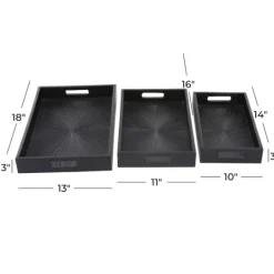 Kirkland's Home Mango Wood Trays, Set Of 3- Decorative Trays