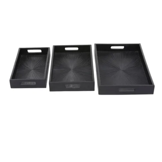 Kirkland's Home Mango Wood Trays, Set Of 3- Decorative Trays