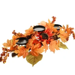 Kirkland's Home Maple Leaf Candleholder Centerpiece- Arrangements & Greenery