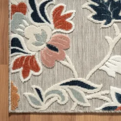 Kirkland's Home Mara Floral Blossom Indoor/Outdoor Area Rug, 7X9- Outdoor Rugs