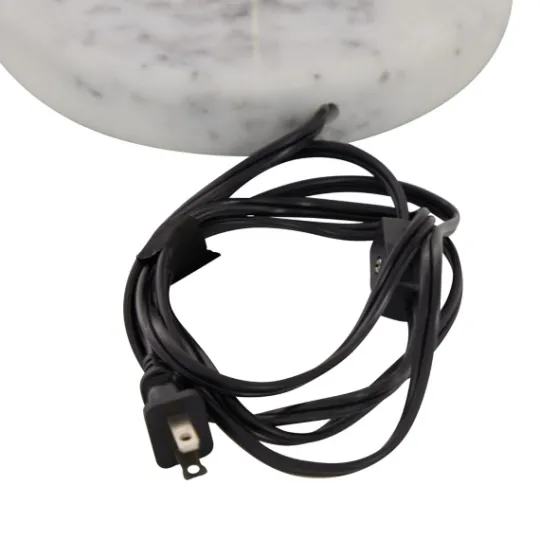 Kirkland's Home Marble And Gold Metal Globe Table Lamp- Table Lamps