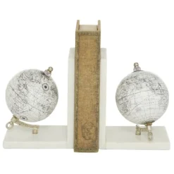 Kirkland's Home Marble Globe Bookends, Set Of 2- Decorative Accents