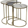 Kirkland's Home Marble Moon Nesting Accent Tables, Set Of 3- Accent & End Tables