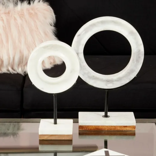 Kirkland's Home Marble Ring Sculpture, 11 In.- Statues & Figurines
