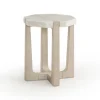 Kirkland's Home Marble Top Tapered Legs Accent Table- Accent & End Tables