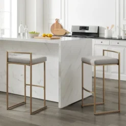 Kirkland's Home Marley And Gold Bar Stools, Set Of 2- Bar Stools & Counter Height Stools