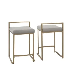 Kirkland's Home Marley And Gold Counter Stools, Set Of 2- Bar Stools & Counter Height Stools