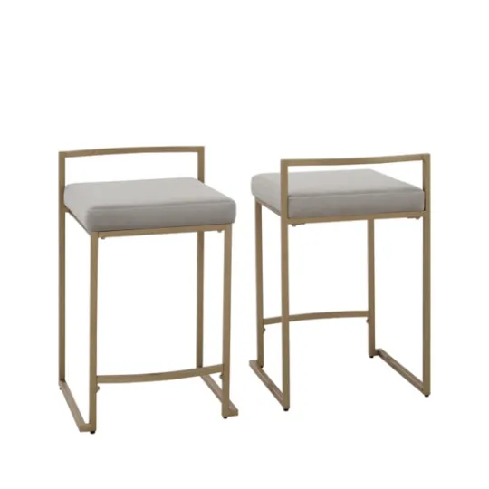 Kirkland's Home Marley And Gold Counter Stools, Set Of 2- Bar Stools & Counter Height Stools