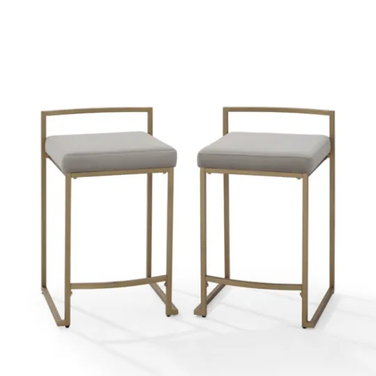 Kirkland's Home Marley And Gold Counter Stools, Set Of 2- Bar Stools & Counter Height Stools