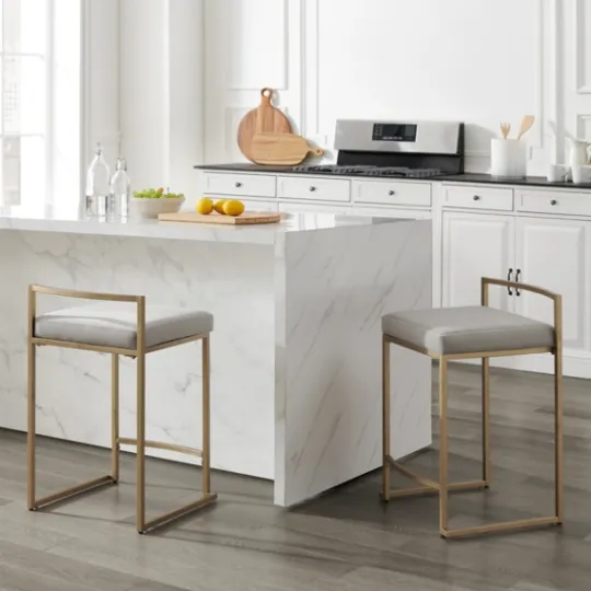 Kirkland's Home Marley And Gold Counter Stools, Set Of 2- Bar Stools & Counter Height Stools