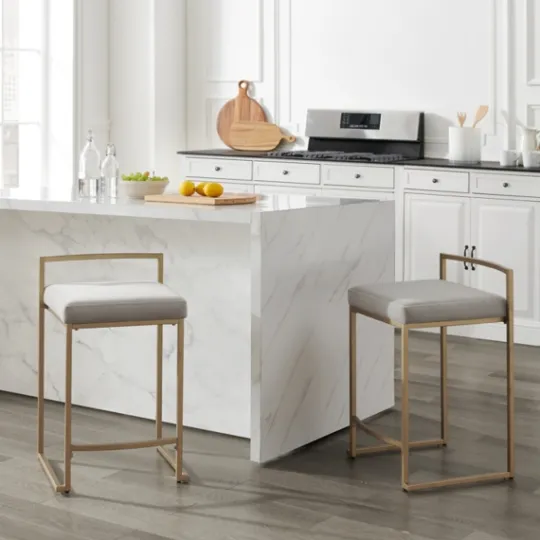 Kirkland's Home Marley And Gold Counter Stools, Set Of 2- Bar Stools & Counter Height Stools