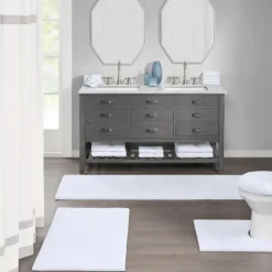 Kirkland's Home Marshmallow Contour Bath Mat, 24 In.- Bathroom Rugs
