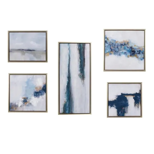 Kirkland's Home Martha Stewart Blue Drift 5-Pc. Framed Art- Framed Art