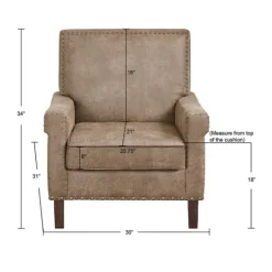 Kirkland's Home Martha Stewart Faux Leather Accent Chair- Accent Chairs
