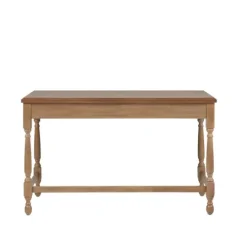 Kirkland's Home Martha Stewart Natural Wood Turned Legs Desk- Office Furniture