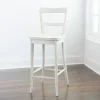 Kirkland's Home Martin Lime Wash Open Back Wood Bar Stool- Bar Stools & Counter Height Stools