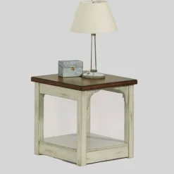 Kirkland's Home Mary And Natural Wooden Square Accent Table- Accent & End Tables