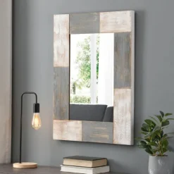 Kirkland's Home Mason Wood Planks Wall Mirror- Decorative Mirrors